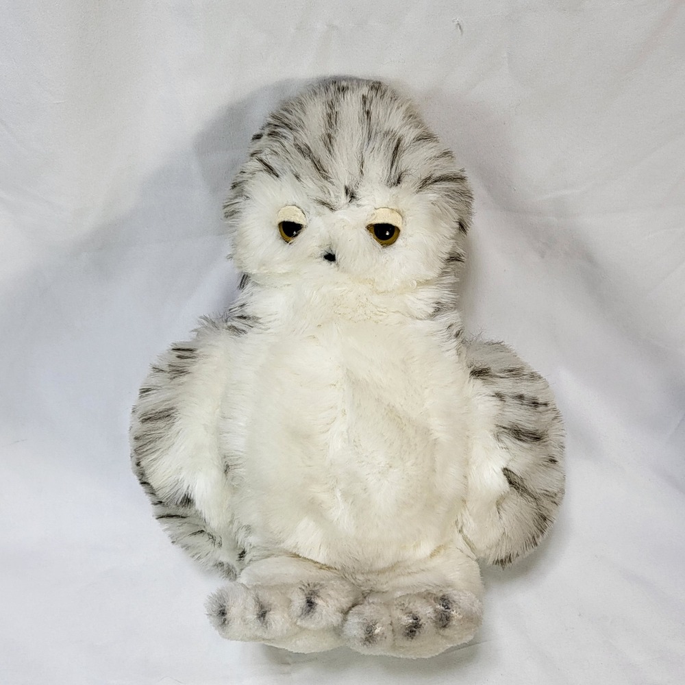 Vintage Dakin Snowy Owl Plush 10" Realistic 1981 Spotted Owl Stuffed Animal Toy - Picture 2 of 10